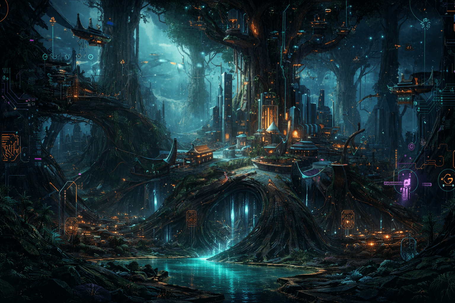 Digital cityscape background